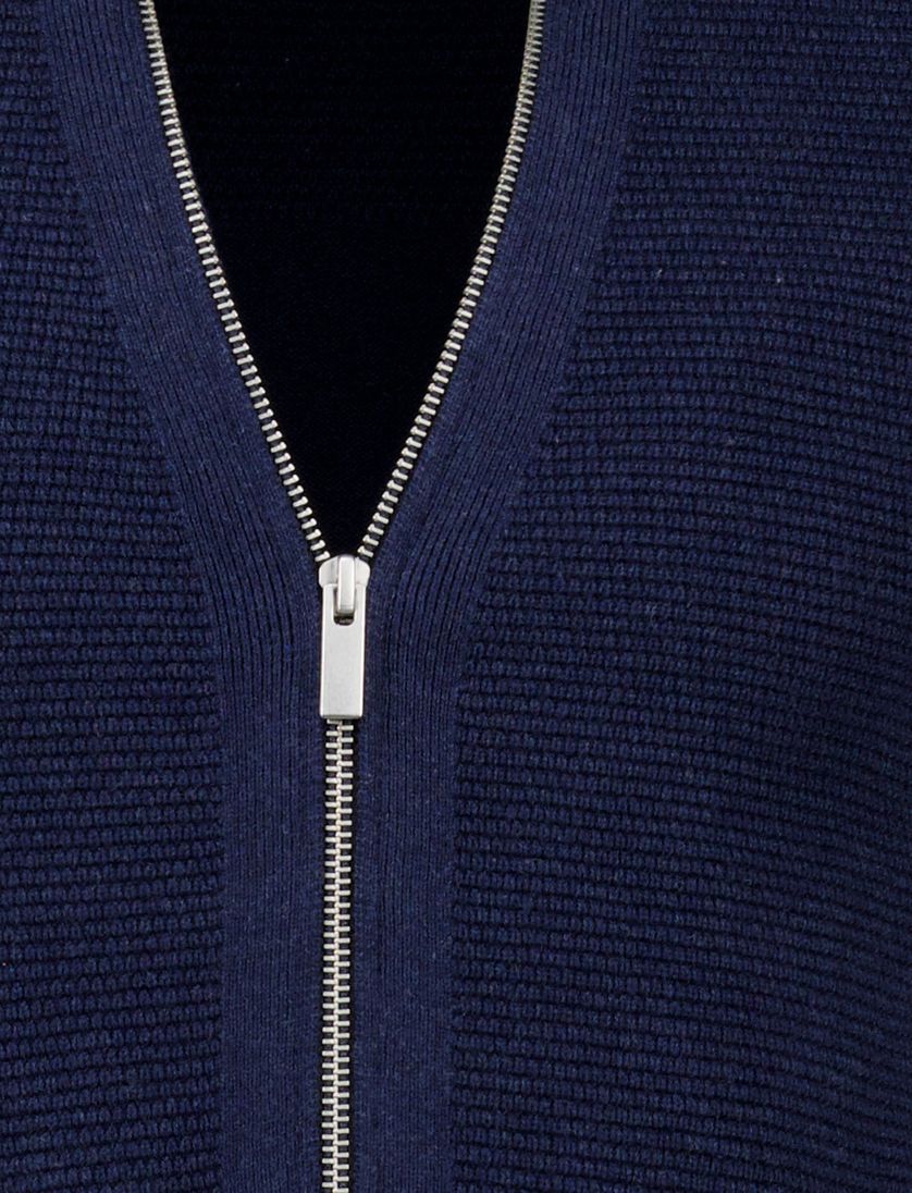 Scotland Blue vest normale fit effen navy katoen