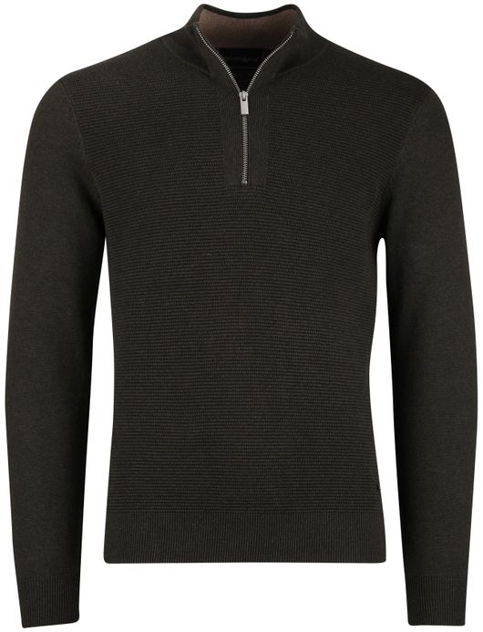 Scotland Blue Half Zip trui donkergroen rits