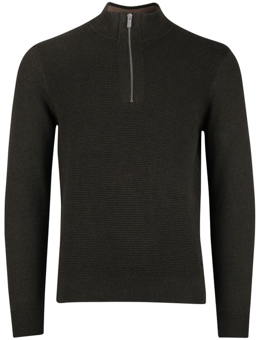 Scotland Blue Half Zip trui donkergroen rits