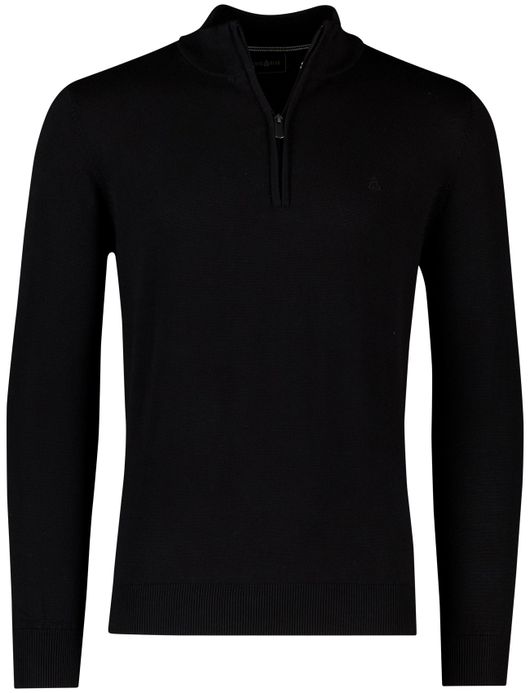 Scotland Blue hince half zip trui zwart