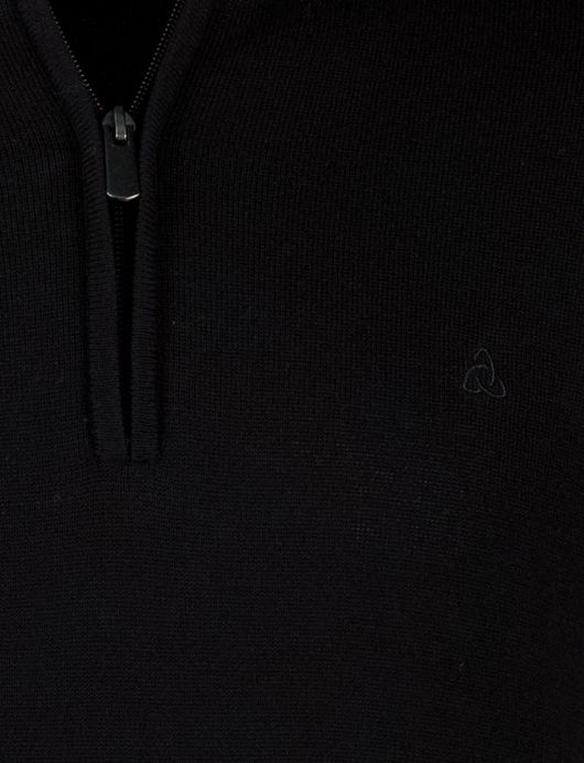 Scotland Blue hince half zip trui zwart