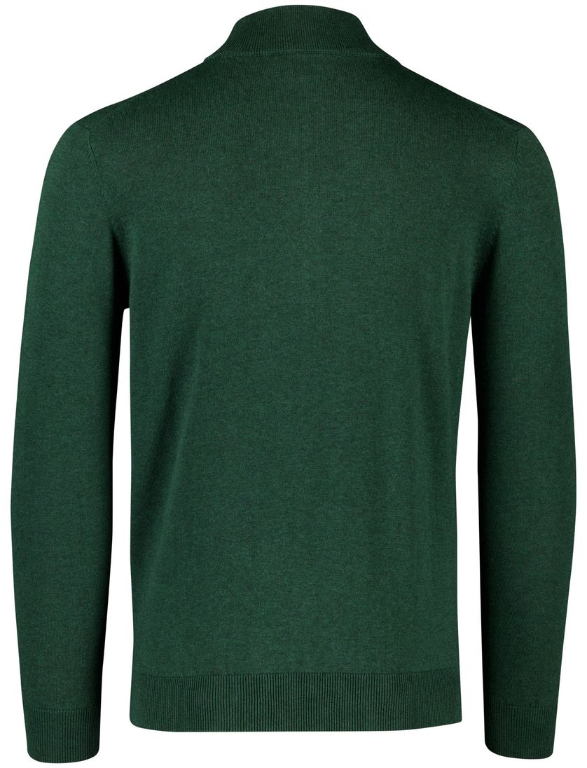Scotland Blue normale fit effen trui groen katoen