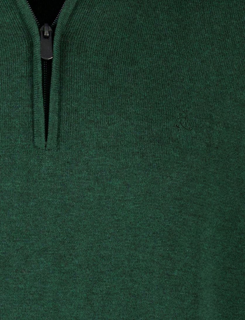 Scotland Blue normale fit effen trui groen katoen