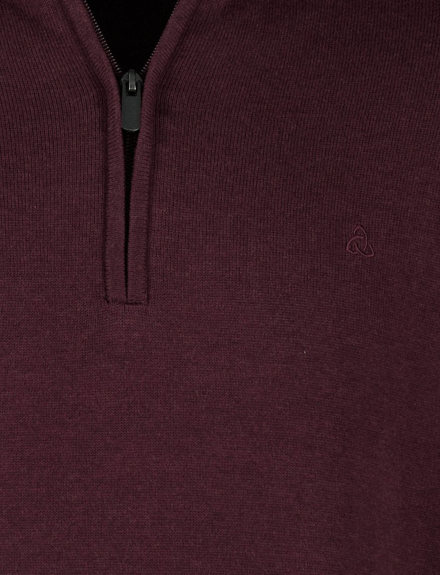 Scotland Blue effen rood normale fit katoen