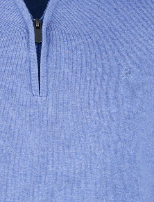 Scotland Blue hince half zip trui blauw