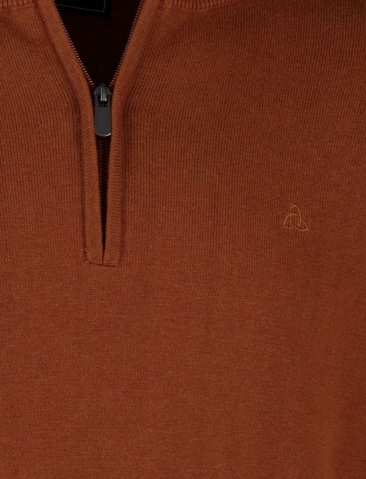 Scotland Blue hince half zip trui bruin