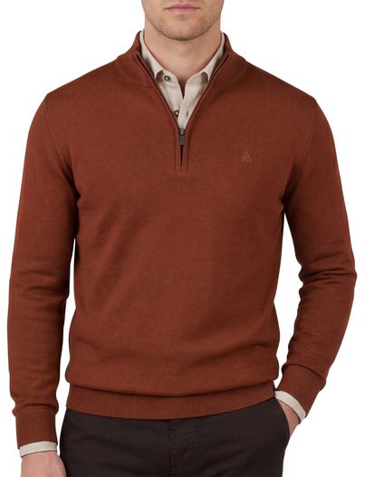 Scotland Blue Scotland Blue bruin effen katoen normale fit