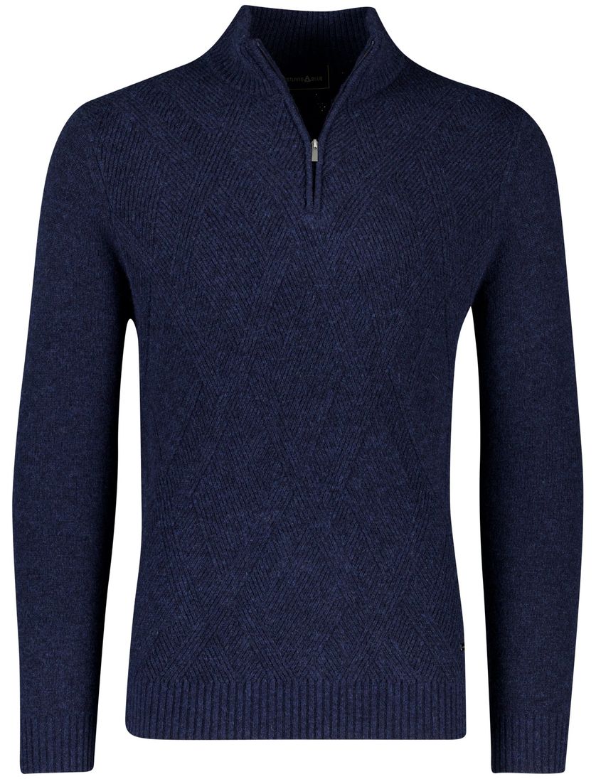 Scotland Blue trui effen navy