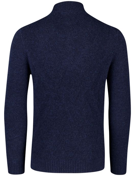 Scotland Blue half zip trui navy