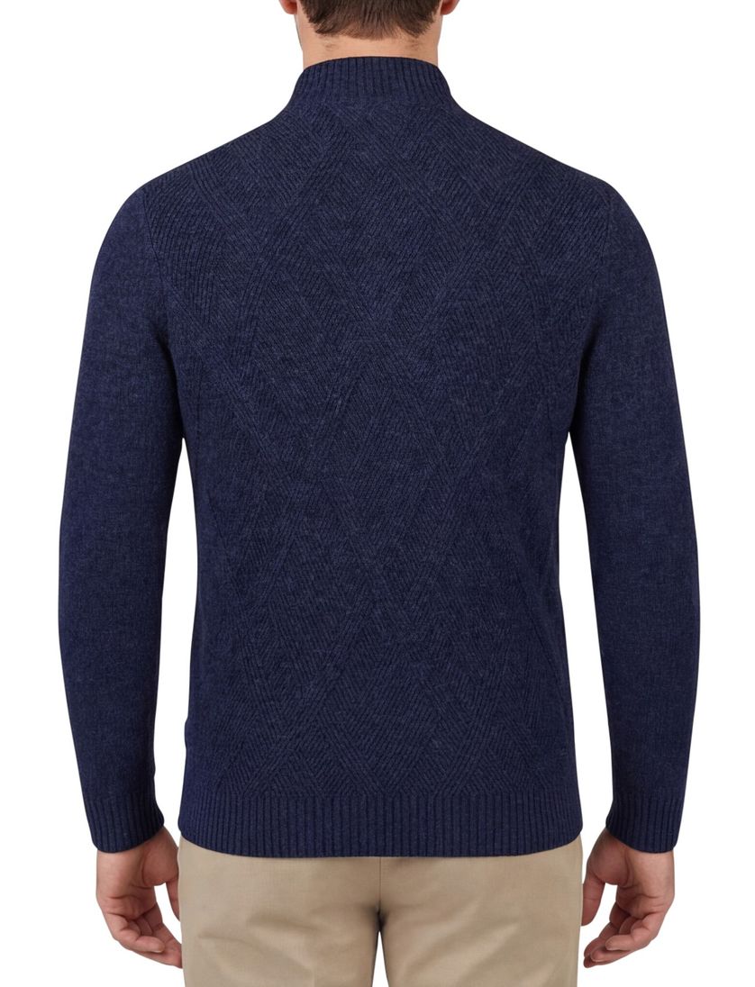 Scotland Blue trui effen navy