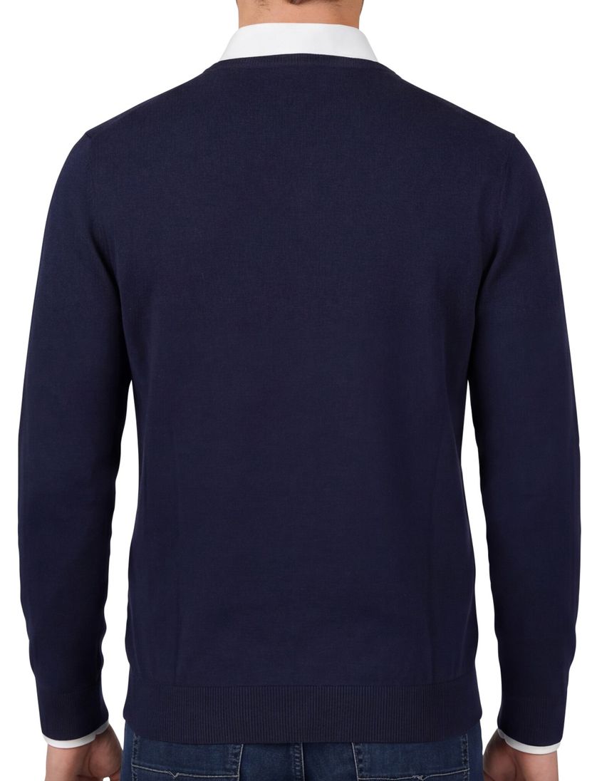 trui Scotland Blue donkerblauw katoen