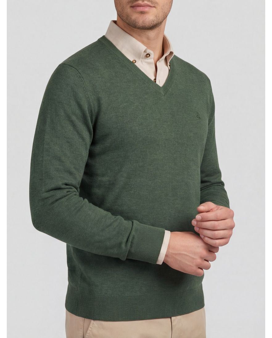 Scotland Blue trui groen katoen