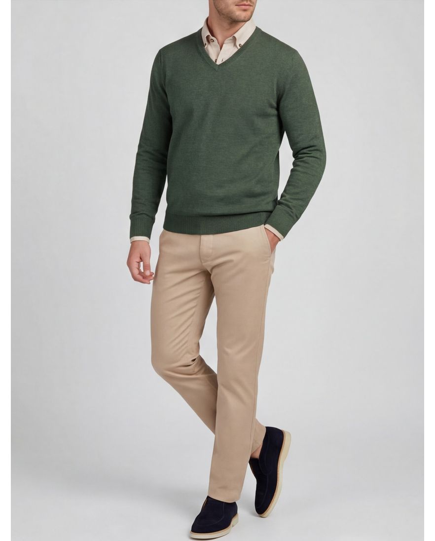 Scotland Blue trui groen katoen