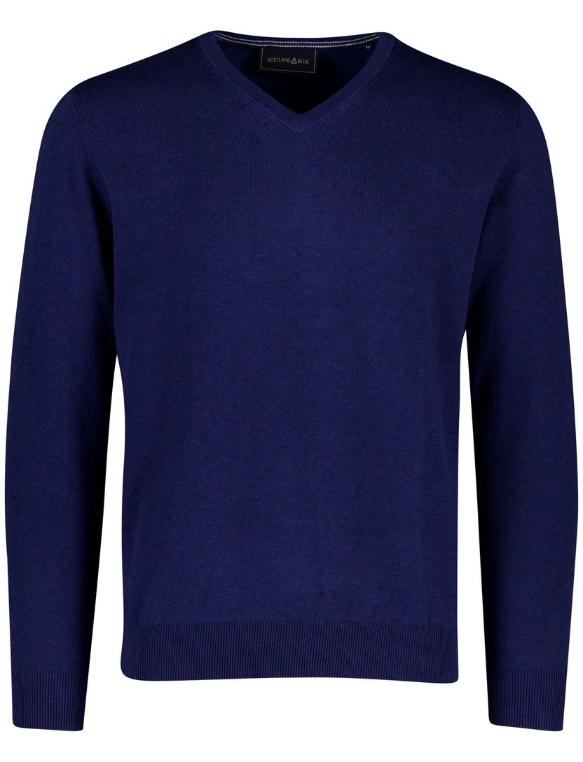 trui Scotland Blue donkerblauw katoen