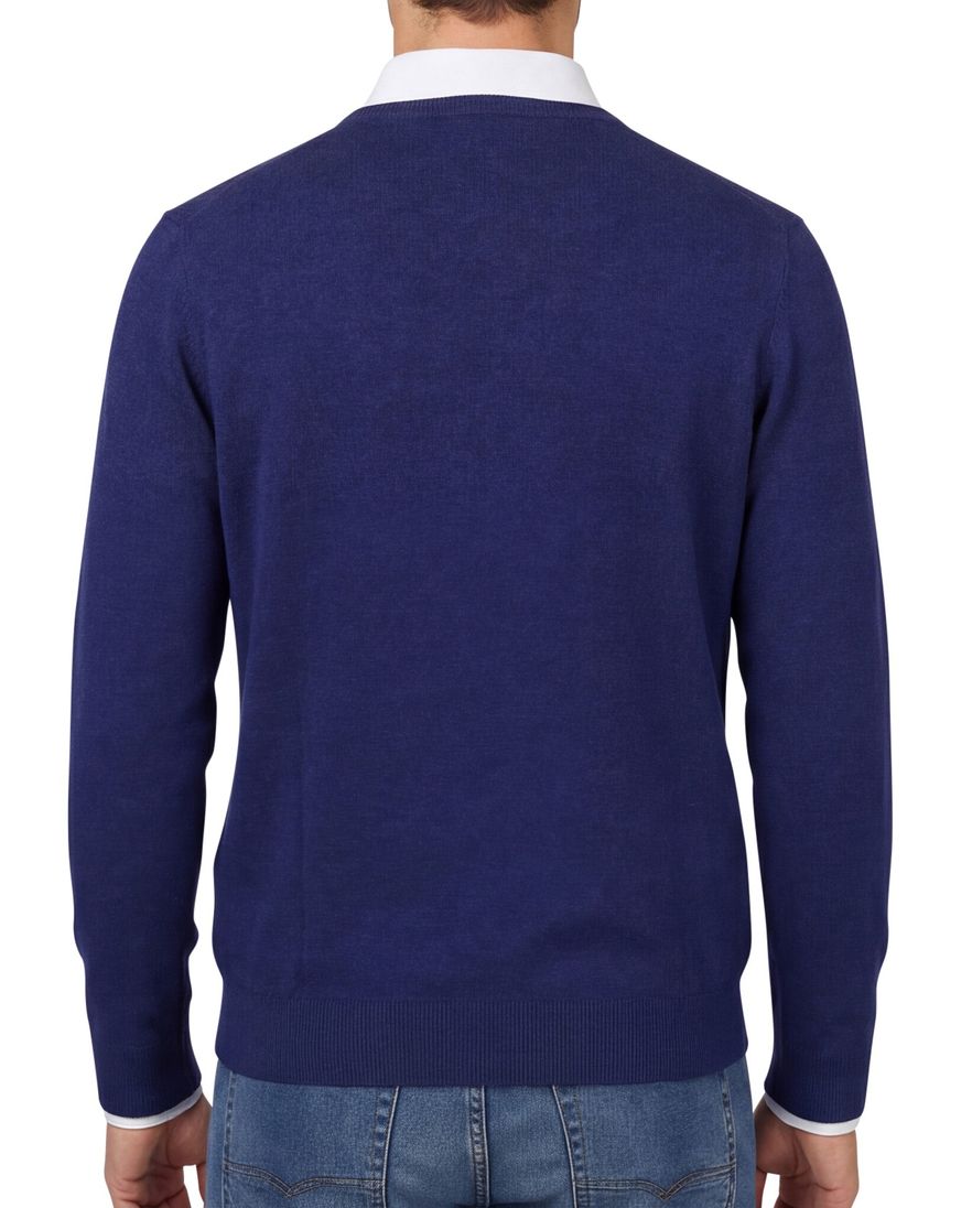 Scotland Blue trui donkerblauw katoen