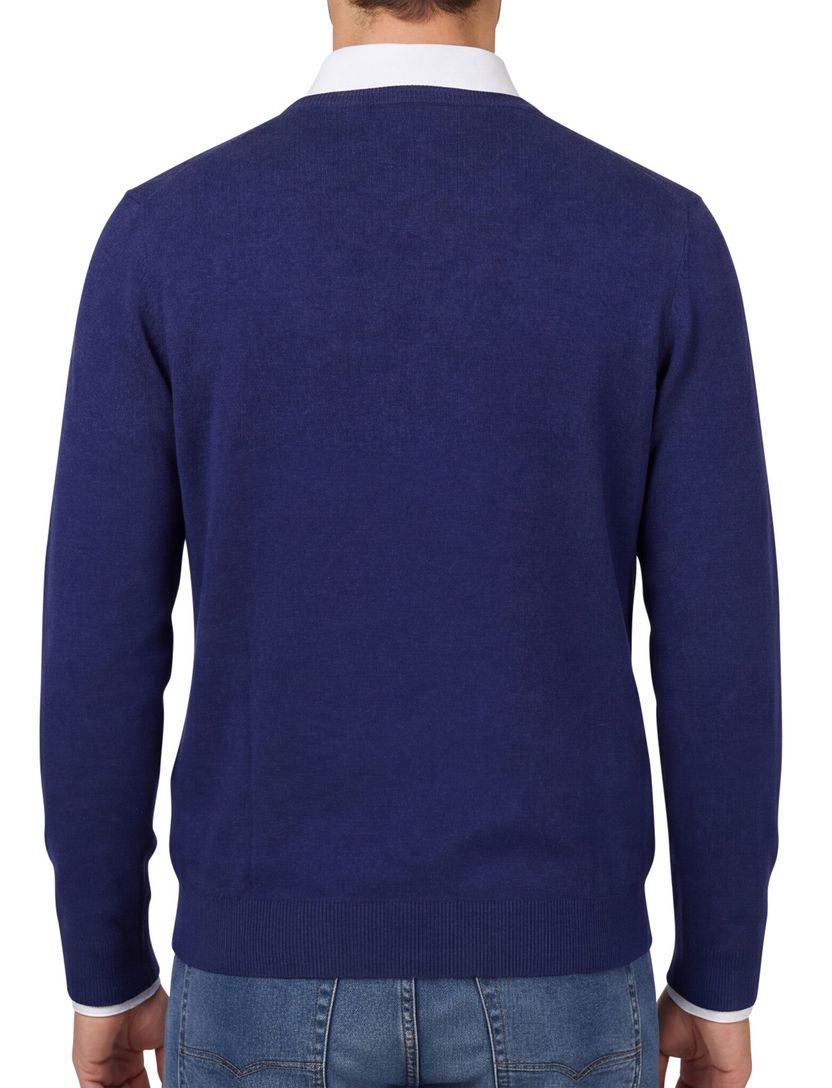 trui Scotland Blue donkerblauw katoen