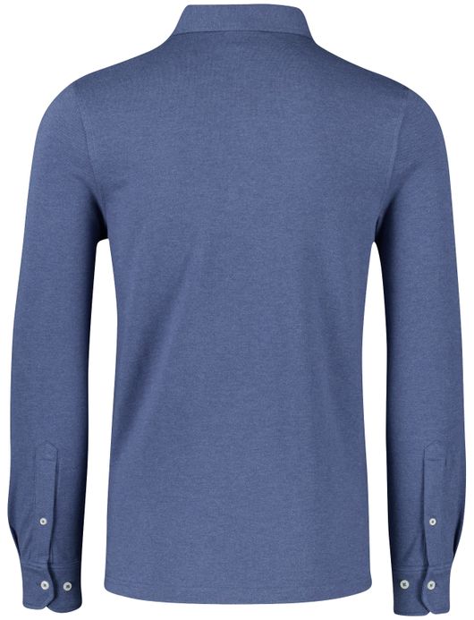 Scotland Blue polo lange mouw