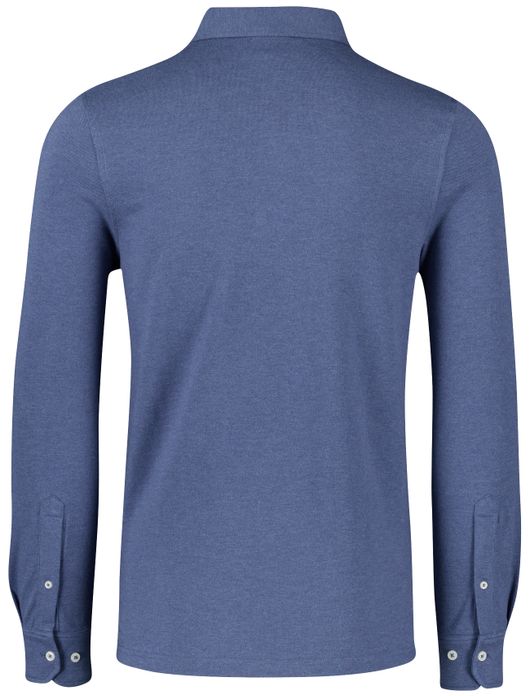 Scotland Blue polo lange mouw