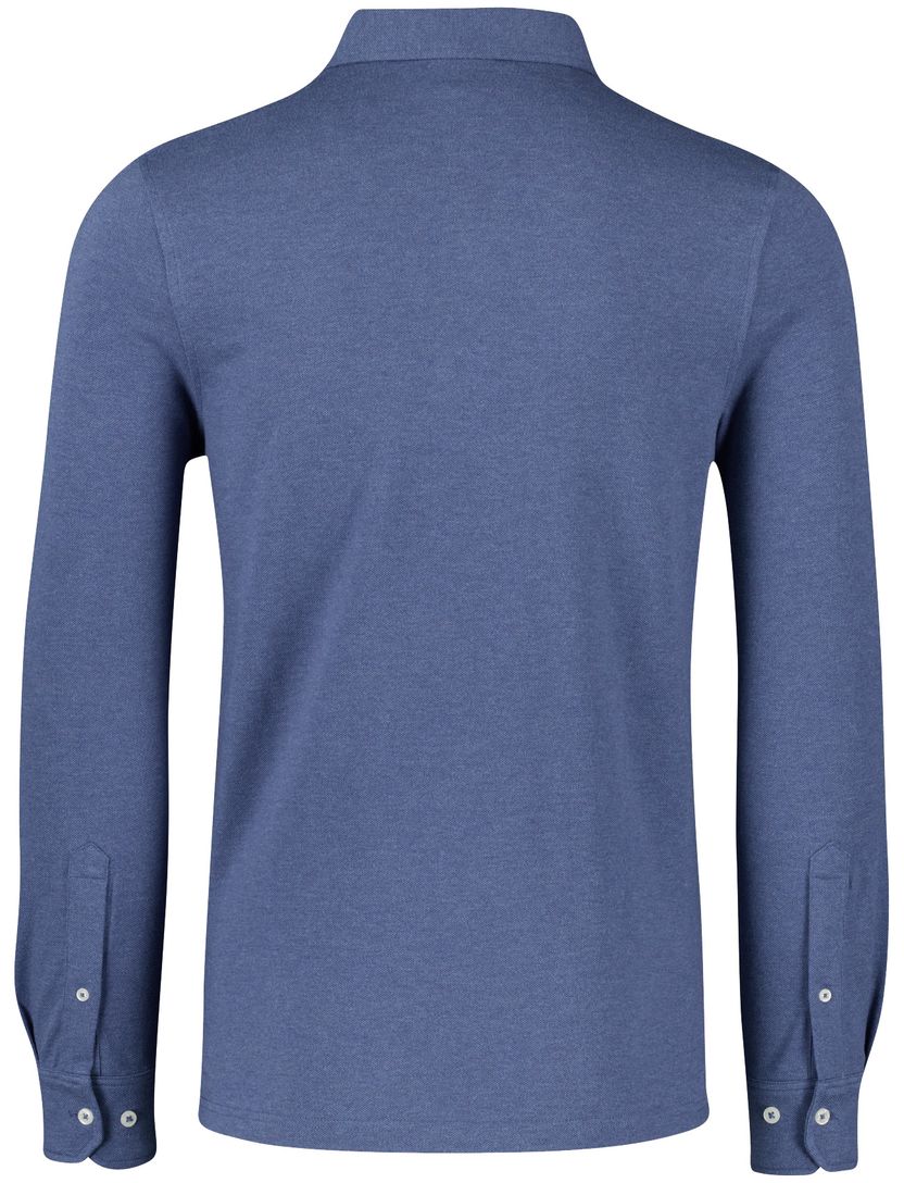 Scotland Blue poloshirt normale fit effen blauw