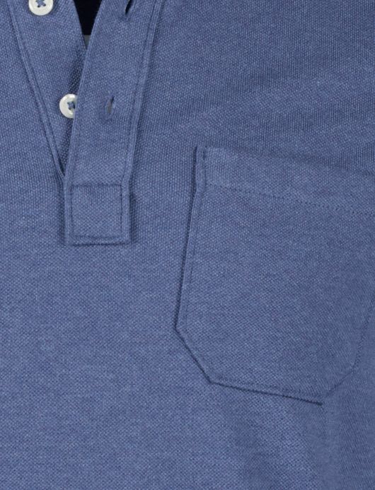 Scotland Blue polo lange mouw