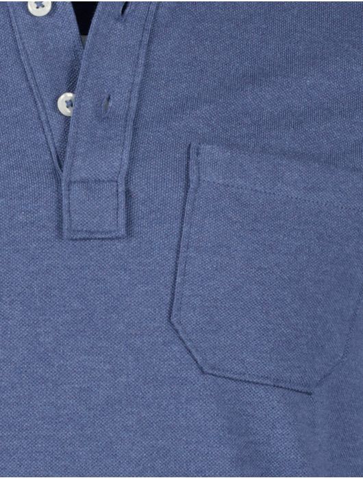 Scotland Blue polo lange mouw