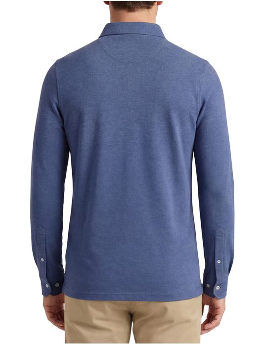 Scotland Blue polo lange mouw