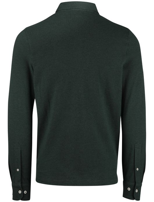 Scotland Blue Polo Langemouw groen borstzak