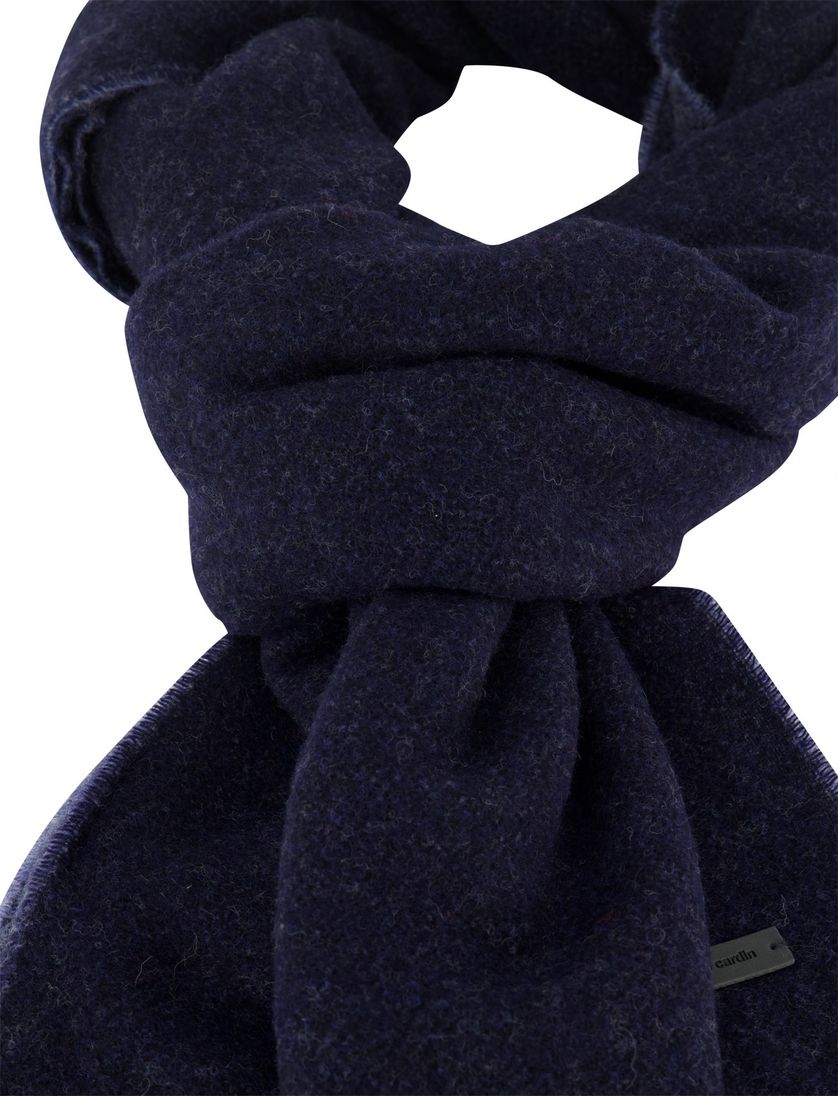 Pierre cardin sjaal donkerblauw effen wol