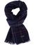 Pierre cardin sjaal donkerblauw geruit wol