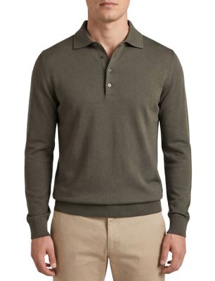 Born With Appetite Born with Appetite Anton lange mouw polo groen merinowol