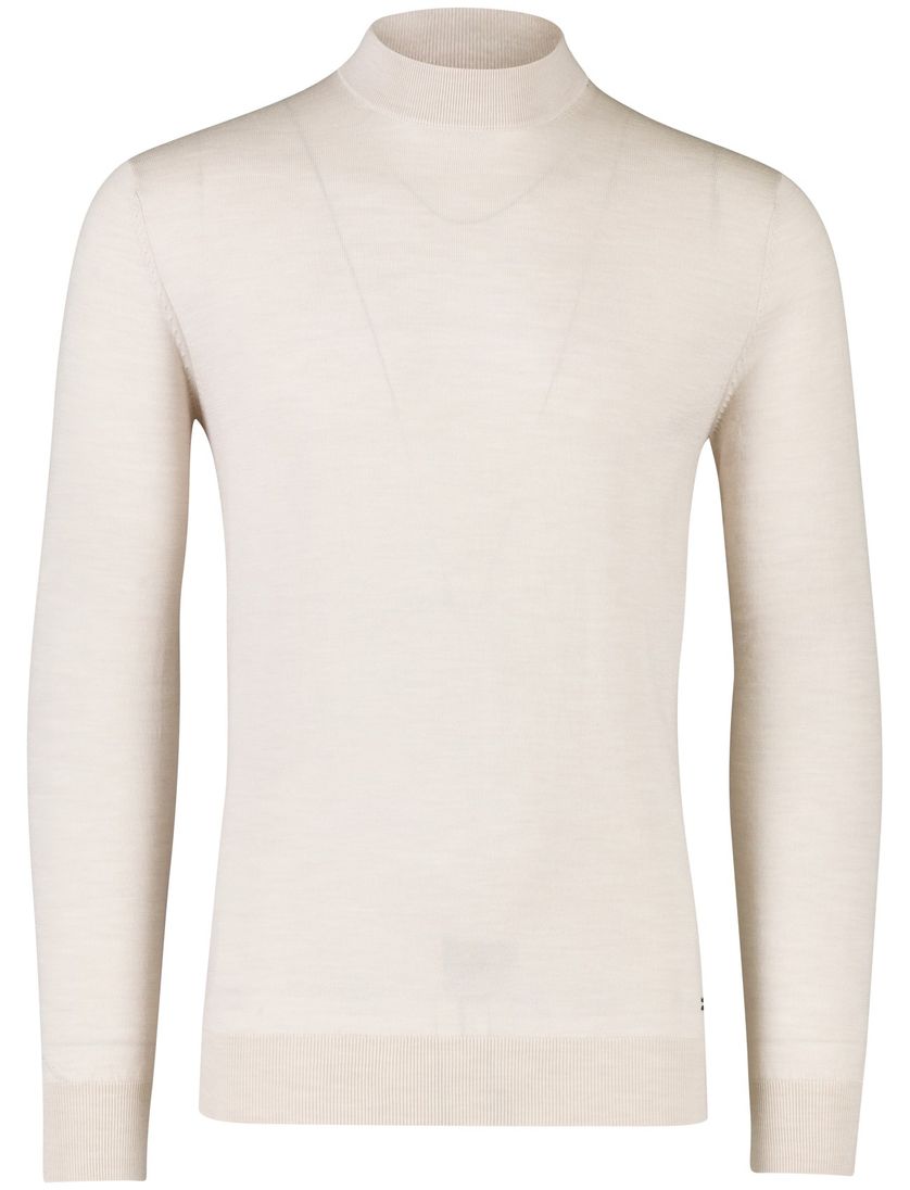 Born with appetite beige trui effen