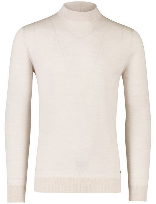 Born with appetite beige trui merinowol