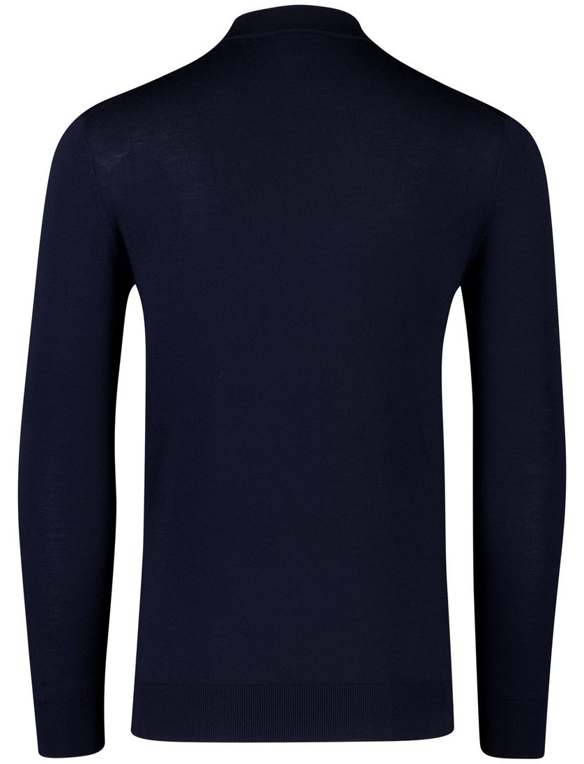 Born with appetite trui navy merinowol turtle neck