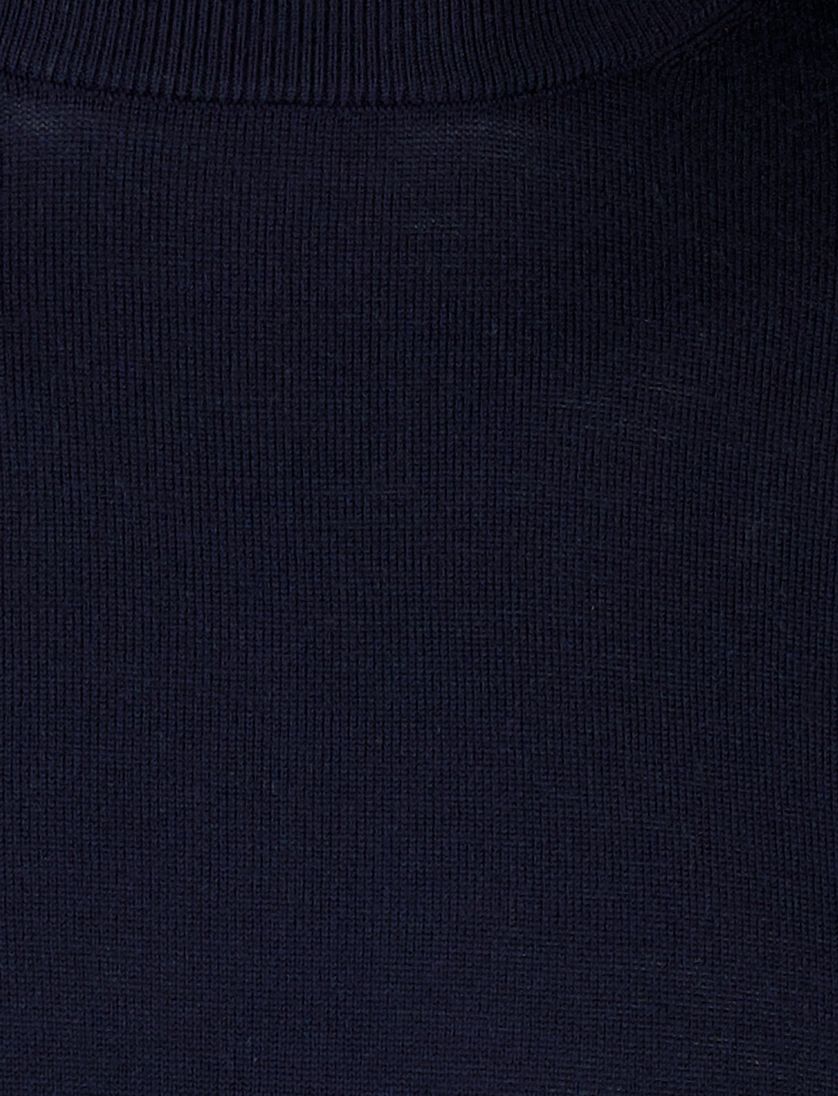 Born with appetite trui navy merinowol turtle neck