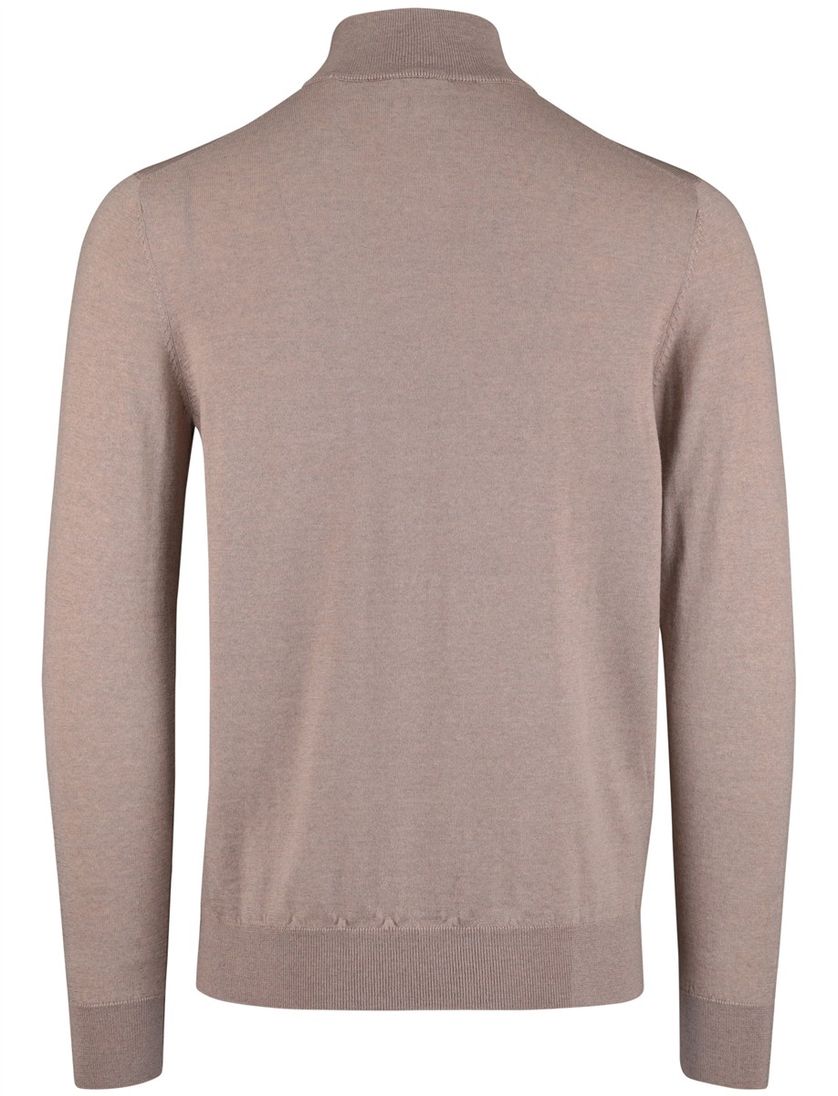 Born With Appetite Half Button beige merinowol effen