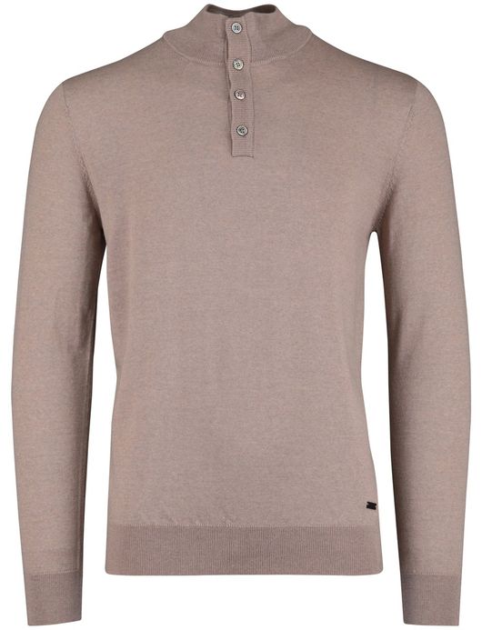 Born With Appetite Half Button beige 100% merinowol