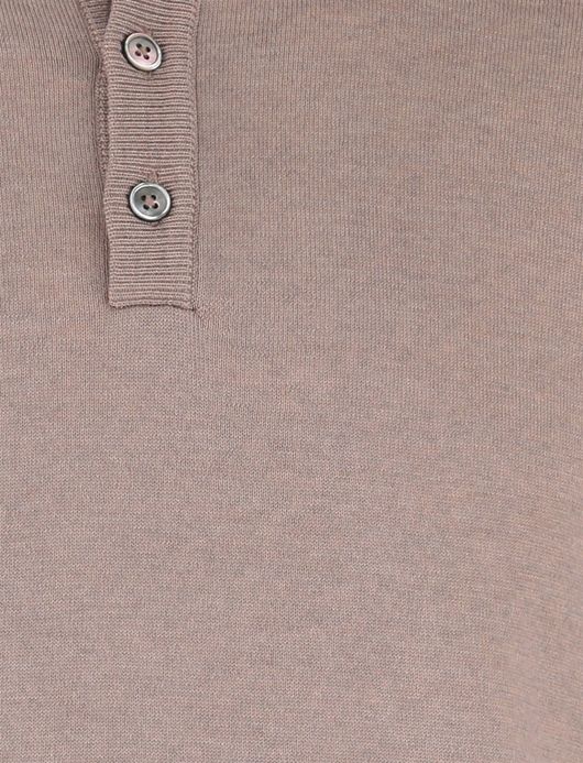 Born With Appetite Half Button beige 100% merinowol