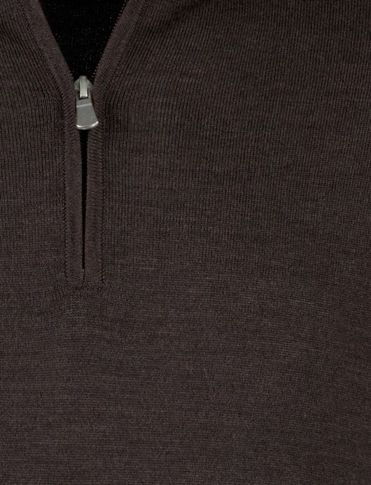 Born With Appetite half zip trui donkerbruin merinowol