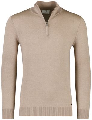 Born With Appetite Born With Appetite half zip trui bruin merinowol