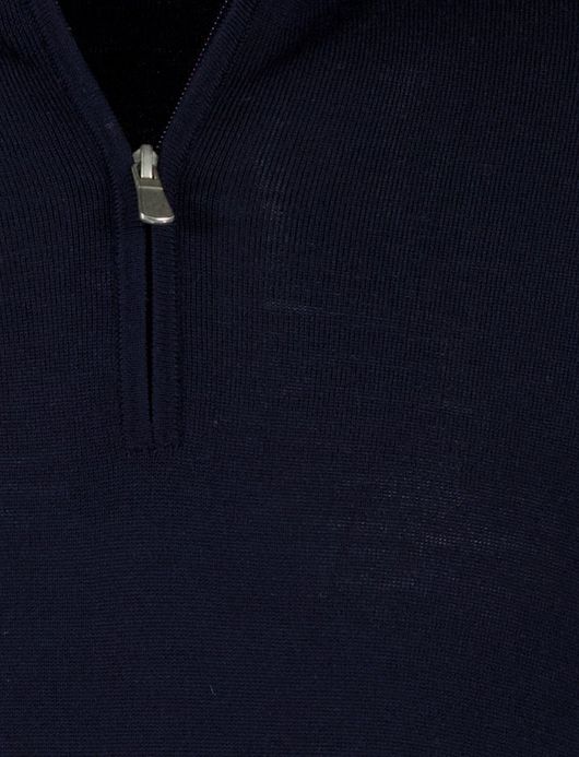 Born With Appetite half zip trui navy merinowol
