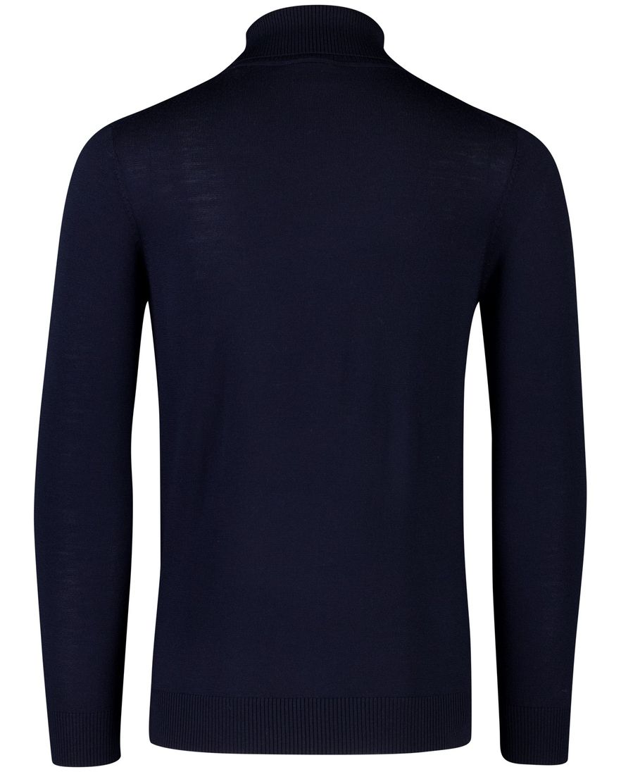 Born with appetite coltrui donkerblauw effen merinowol