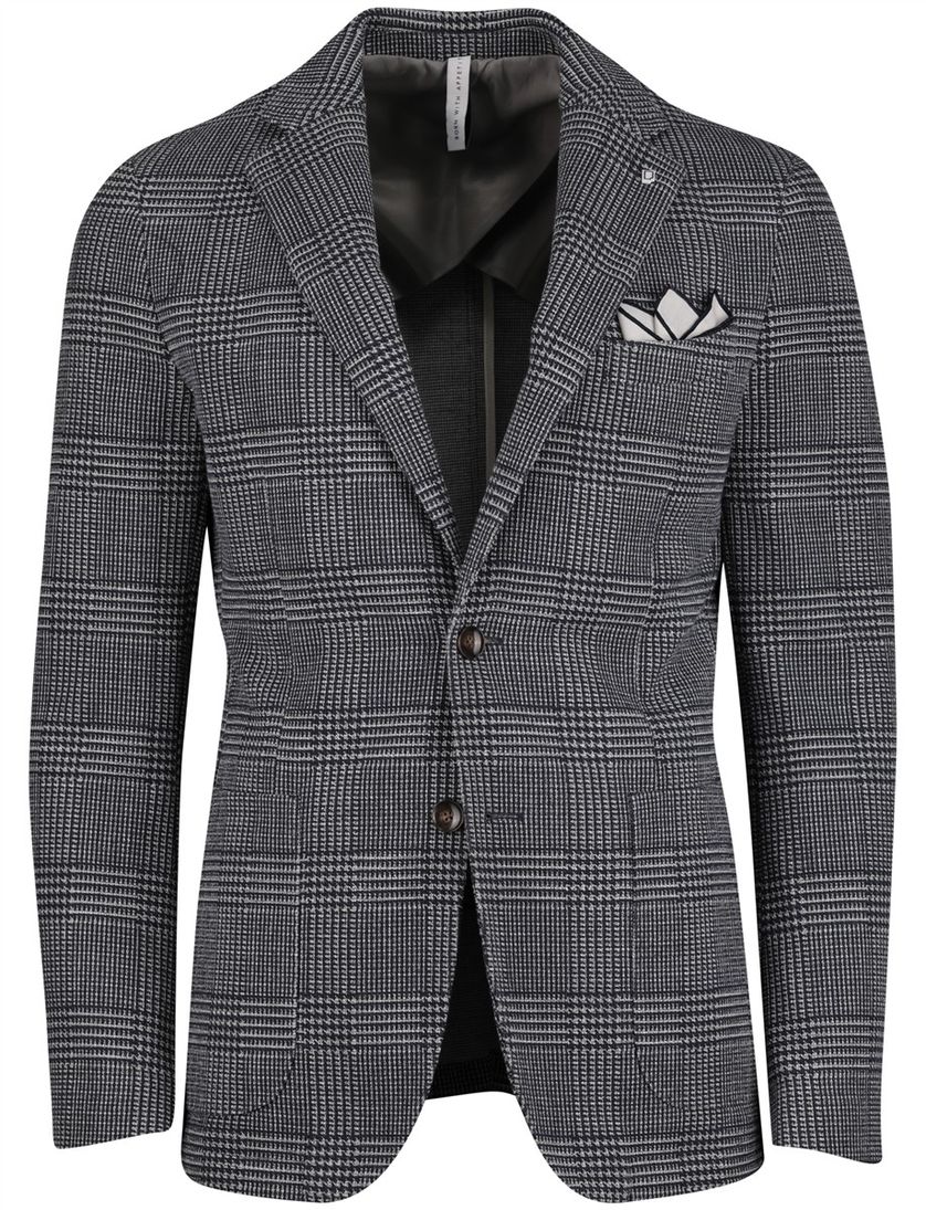 Born With Appetite colbert slim fit navy print