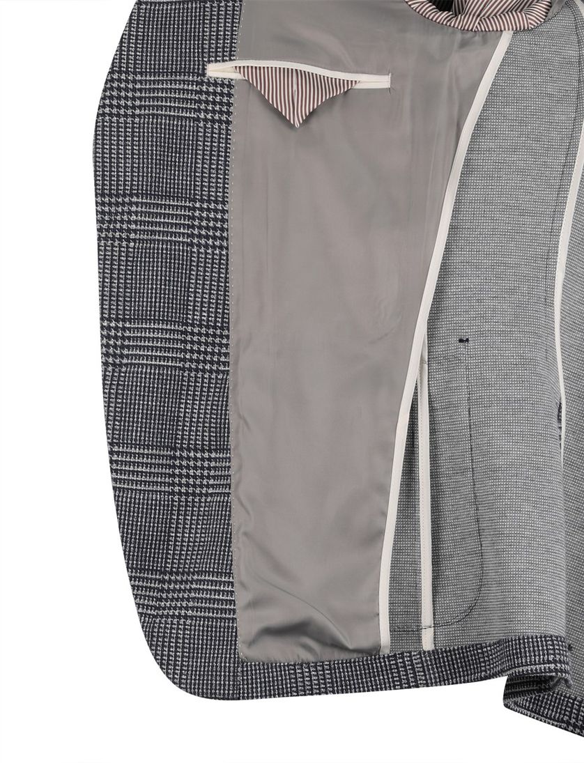 Born With Appetite colbert slim fit navy print