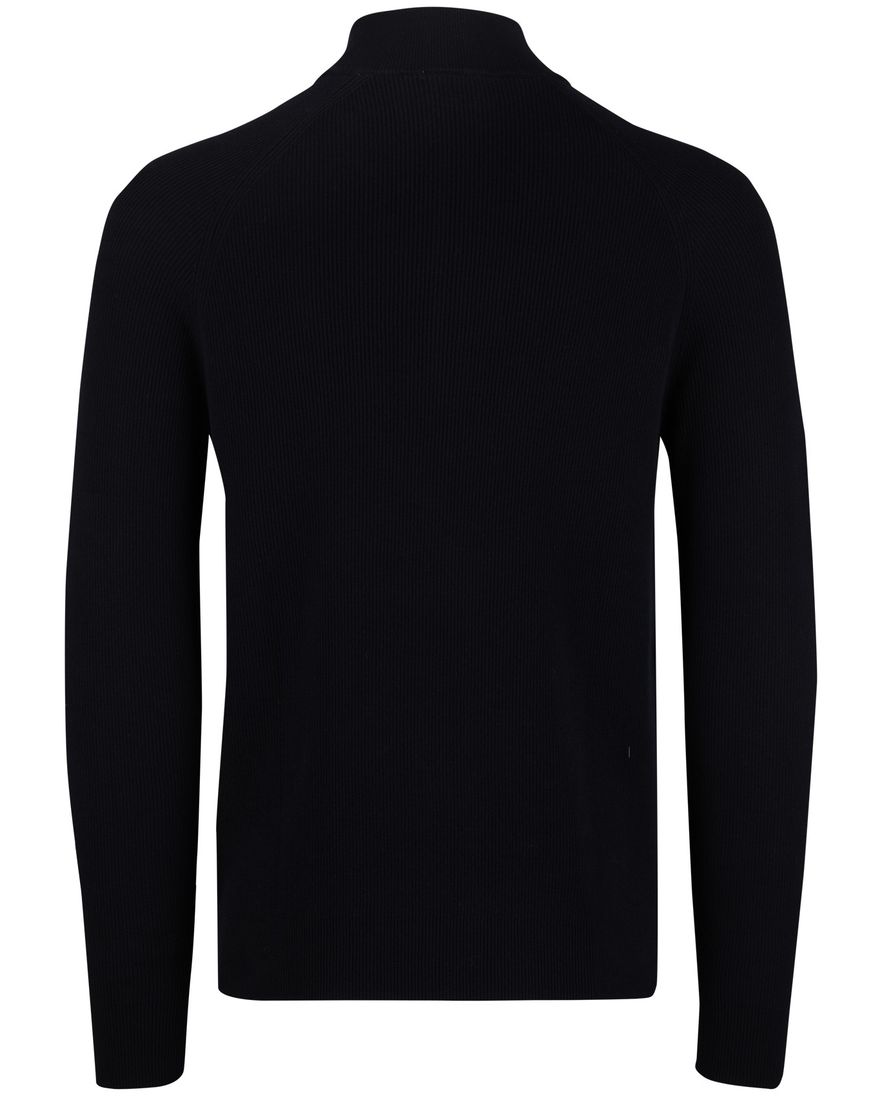 Born with appetite trui half zip navy katoen