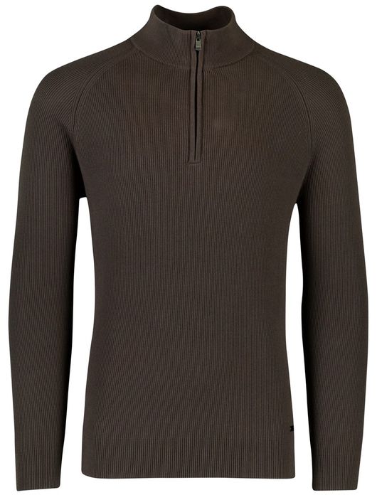 Born With Appetite gebreide trui half zip groen