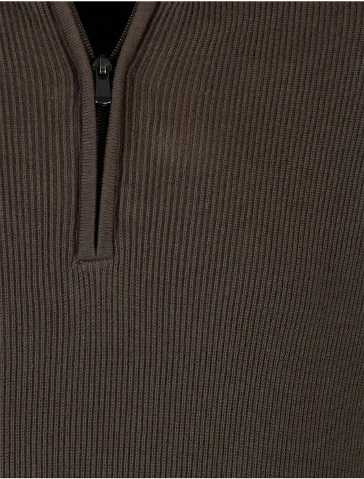 Born With Appetite gebreide trui half zip groen