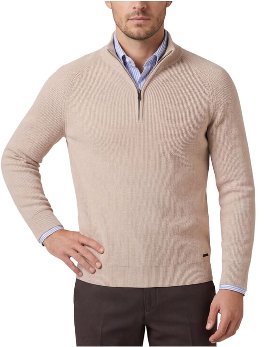 Born With Appetite half zip trui beige