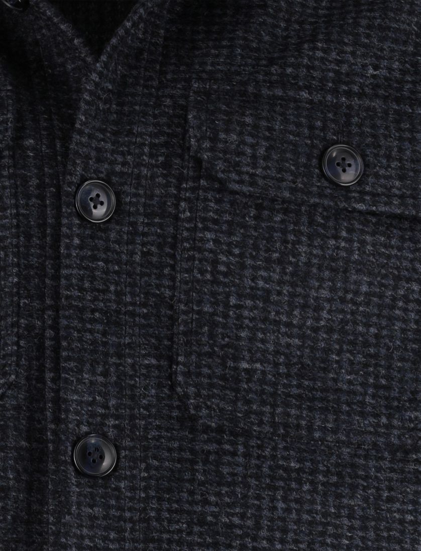 Cavallaro overshirt donkerblauw Elisio dubbele borstzakken
