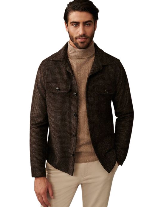 Cavallaro Elisio Overshirt Bruin print