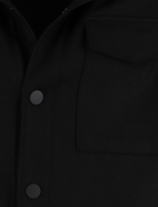 Cavallaro Giovi Overshirt zwart wol